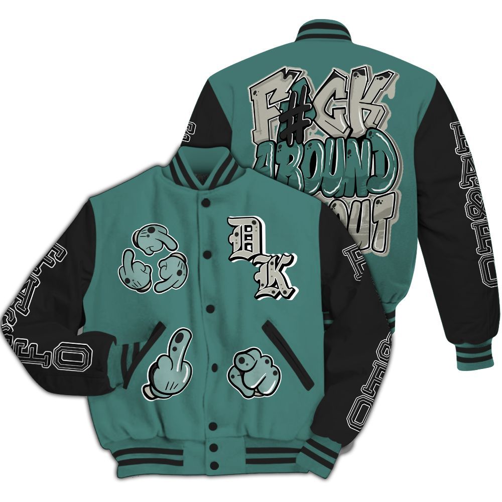 Varsity Jacket To Match Grandma's Driveway 4s - F Around Find Out Graphic All Over Print