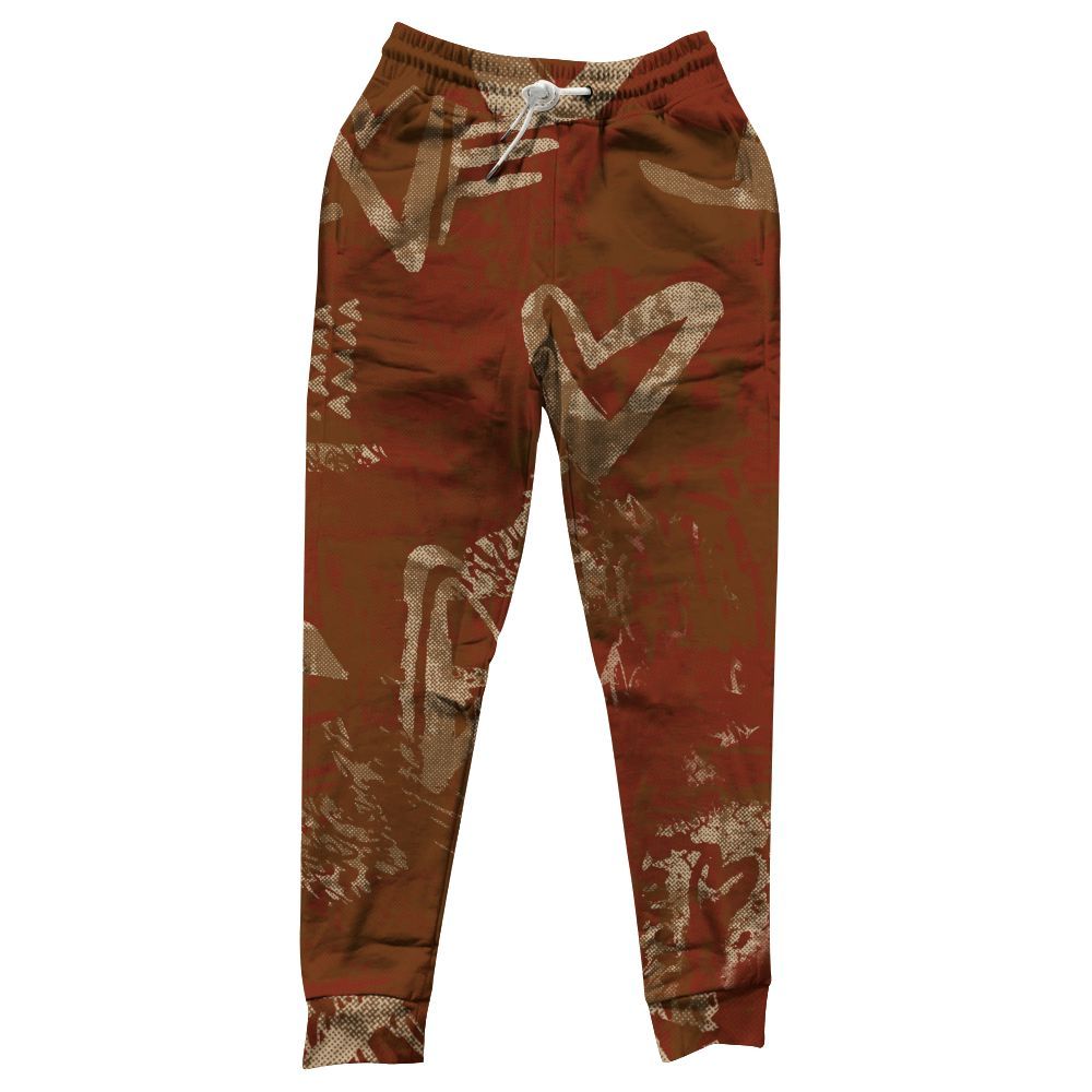 Sweatpant To Match Archaeo Brown 5s - Heart Grunge All Over Print