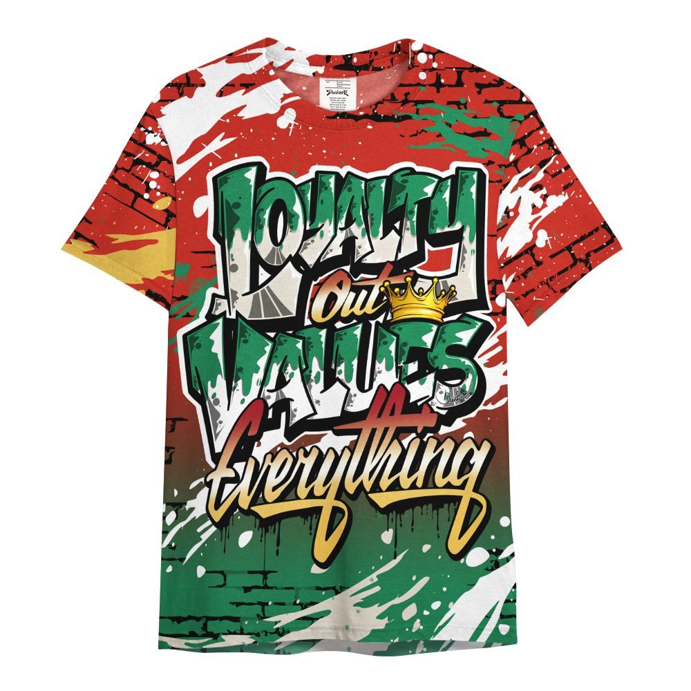 Shirt To Match Retro El Vuelo 3s Shirt, Values Of Loyalty Drip All Over Print