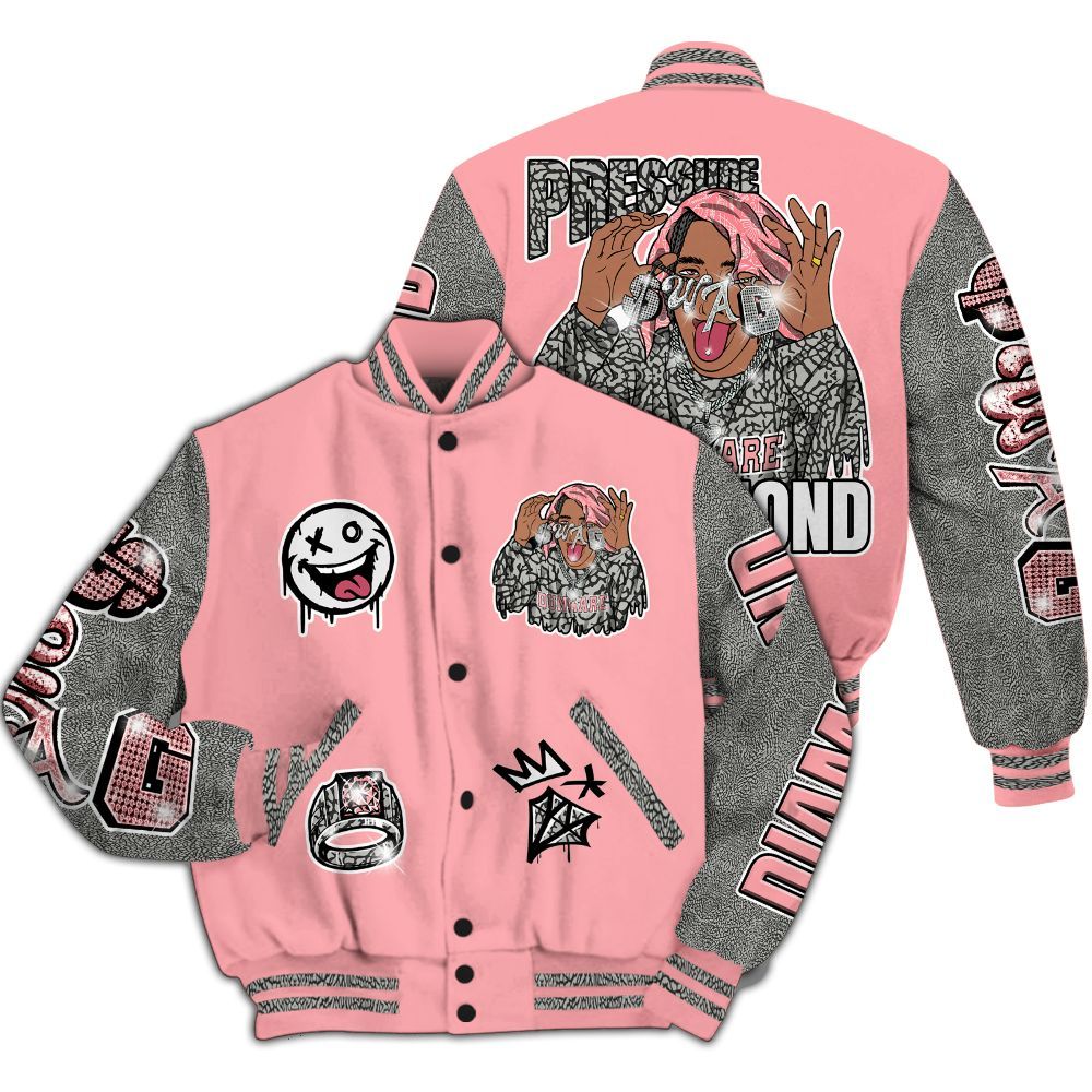 Varsity Jacket To Match Retro Wings 3s - Pressures Makes Varsity Jacket To Match All Over Print