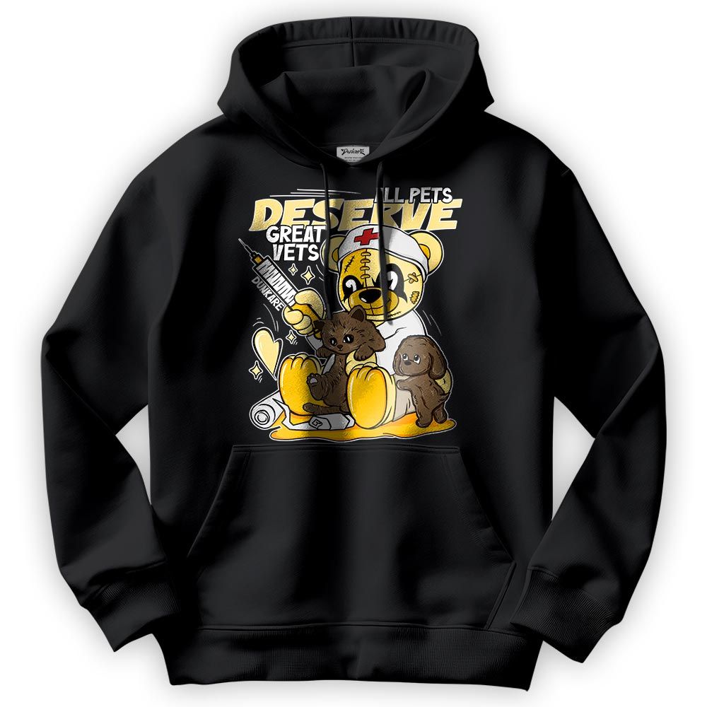 Sweatshirt To Match Vivid Sulfur 4s Hoodie - All Pets Deserve Great Vets Bear Hoodie Unisex
