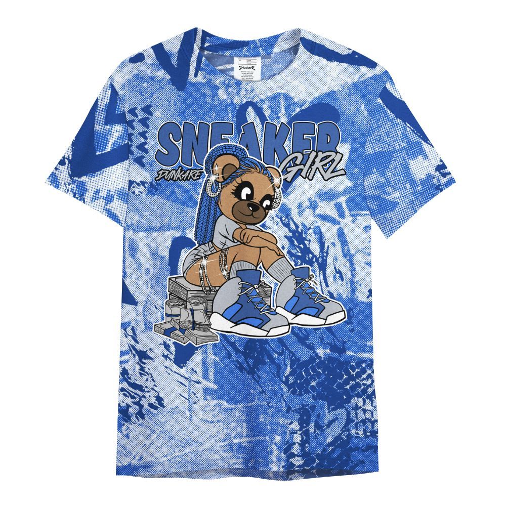 Shirt To Match Air Foamposite One Royal - Sneaker Girl Bear Heart Grunge All Over Print