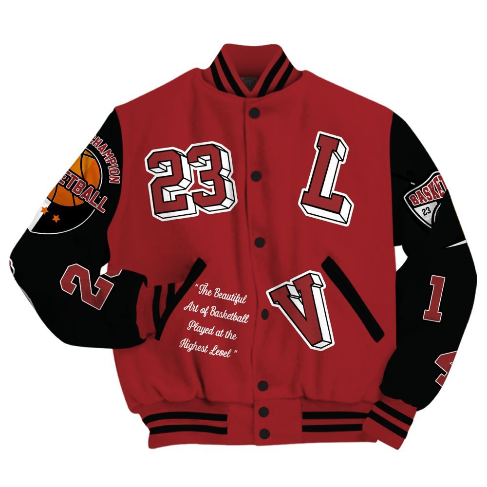 Varsity Jacket To Match Alternate Flu Game 12s - The GOAT Got Em Streetwear All Over Print