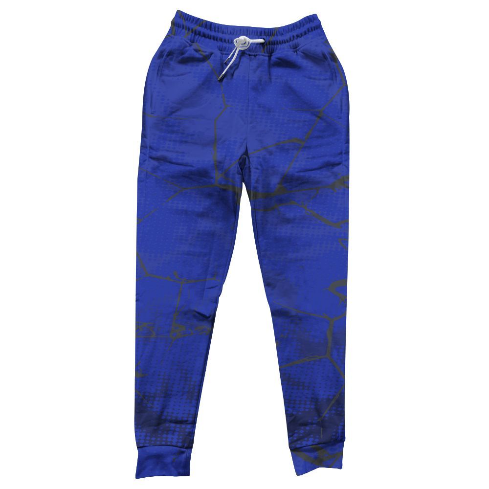 Sweatpant To Match Air Max Plus Black Racer Blue - Crack Graphic All Over Print