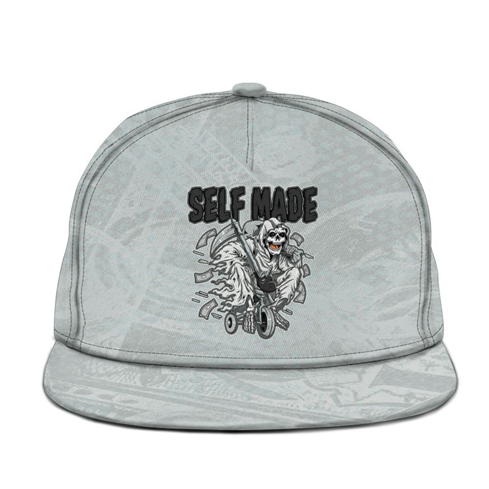 Snapback To Match Black Wolf Grey 12s - Self Make Skeleton Banknotes Art Graphic