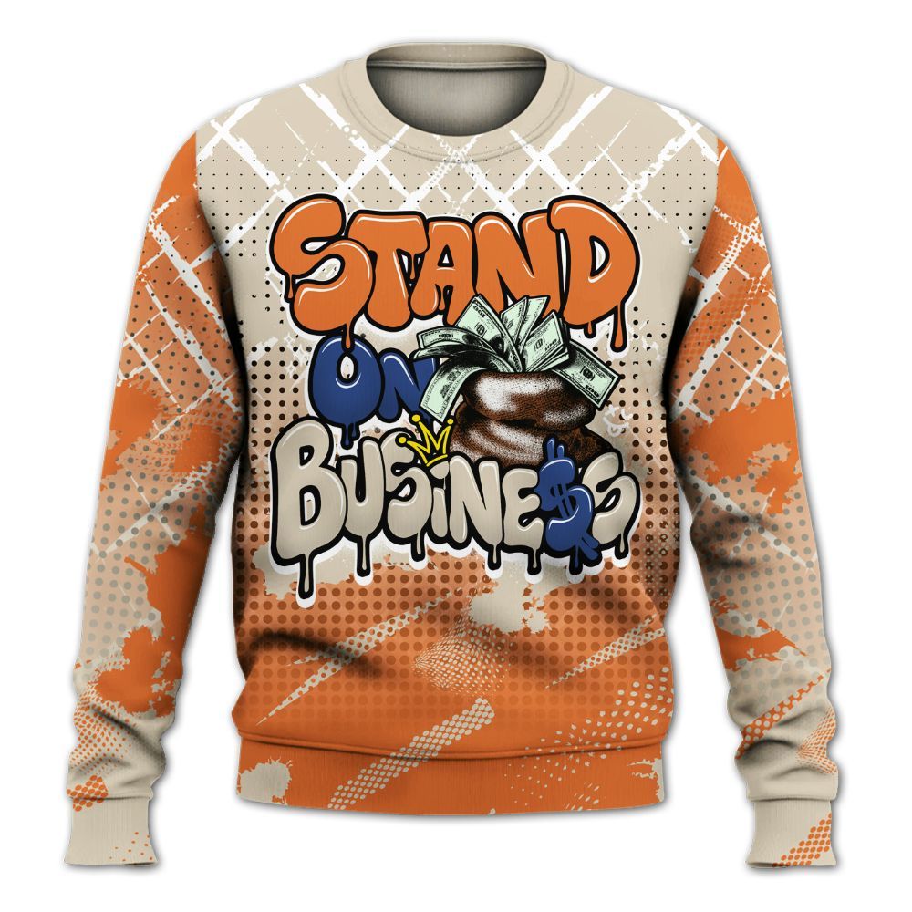 Sweatshirt To Match Air Max 90 Rattan Birch - Halftone Stand Business Dripping All Over Print