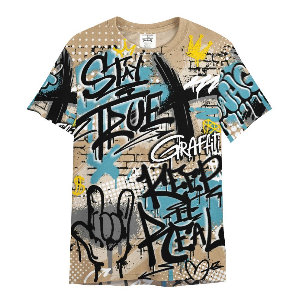 Shirt To Match H-Town 11s - True It Real Graffiti Streetwear All Over Print