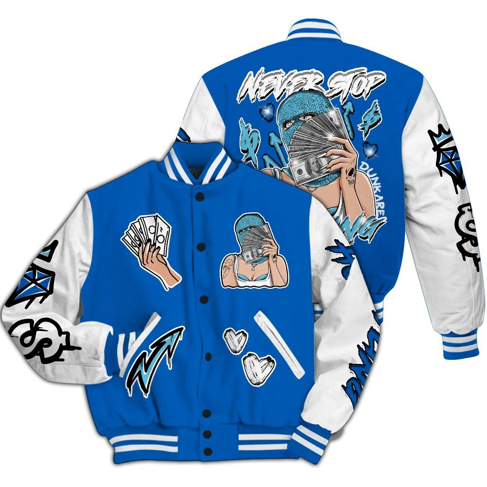Varsity Jacket To Match Dunk Low Argon - Hustling Unique All Over Print