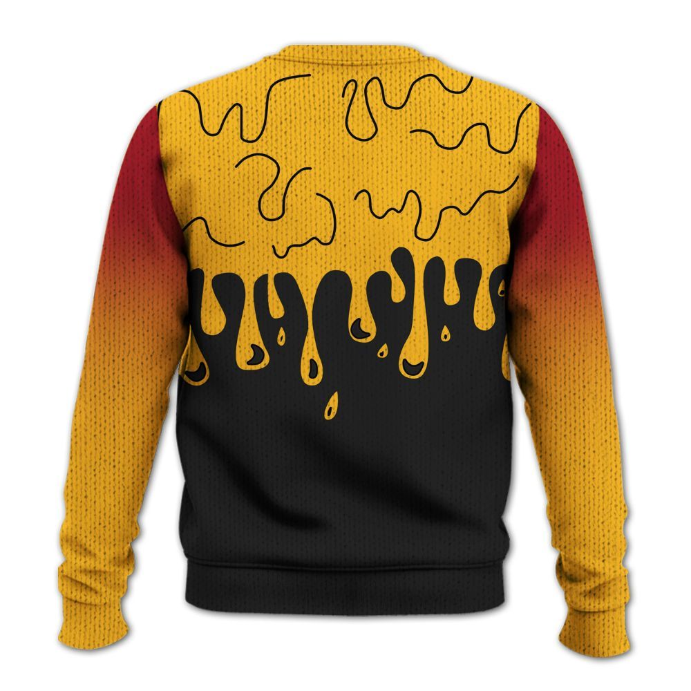 Sweater To Match White Taxi 12s Shirt, Snake Trust No One Drip Graphic