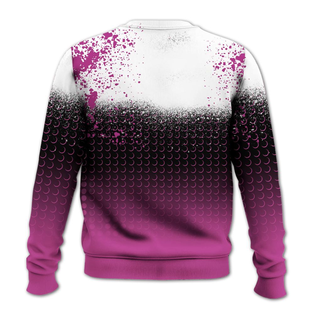 Sweatshirt To Match Dunk Low Active Fuchsia - Halftone Time Is Money All Over Print