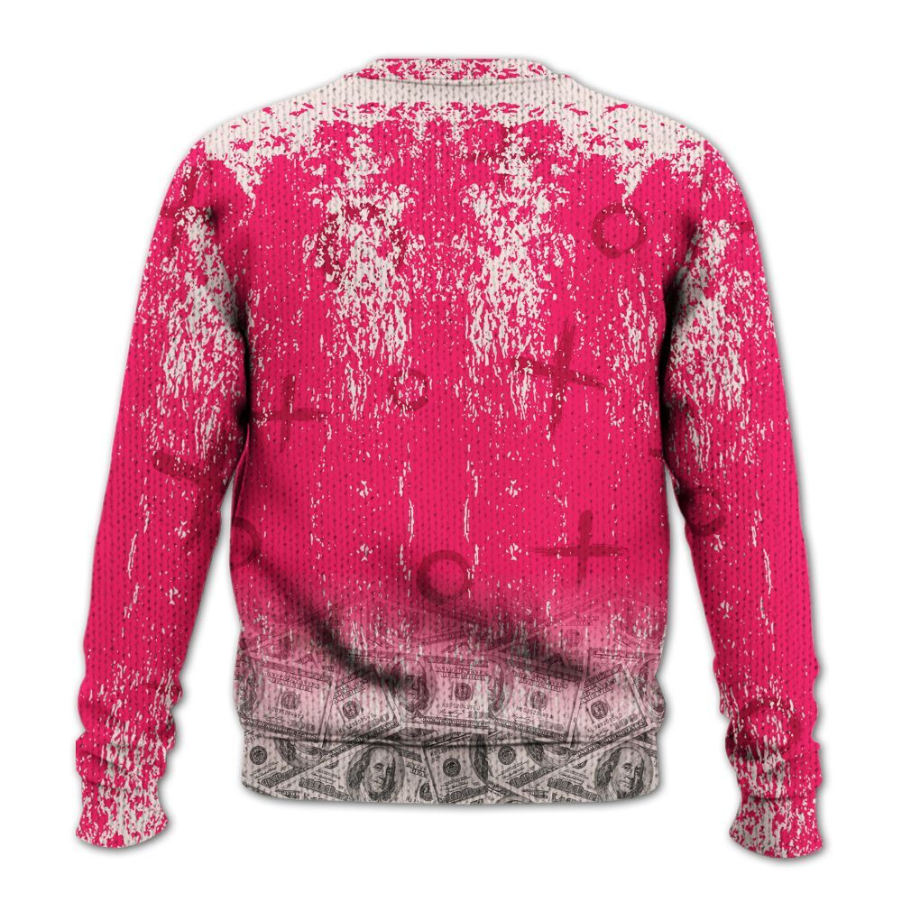 Knitted Sweater To Match A'One Pink Aura - Selfmade Unique Grunge