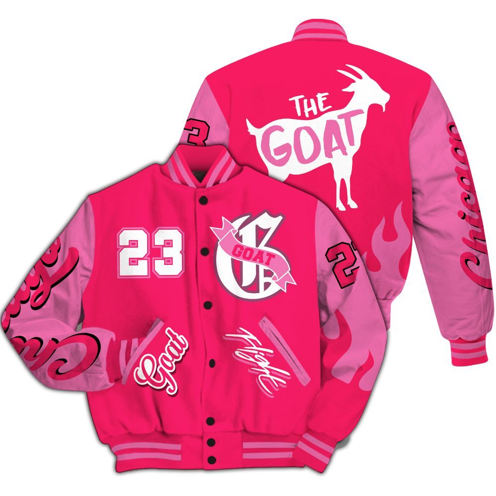 Varsity Jacket To Match Air VaporMax Plus Triple Pink - The G.O.A.T Flight Streetwear All Over Print