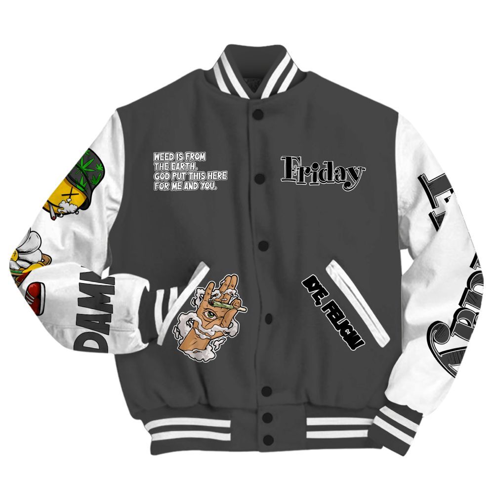 Varsity Jacket To Match Fear 4s - Friday Sneaker Stress Style All Over Print
