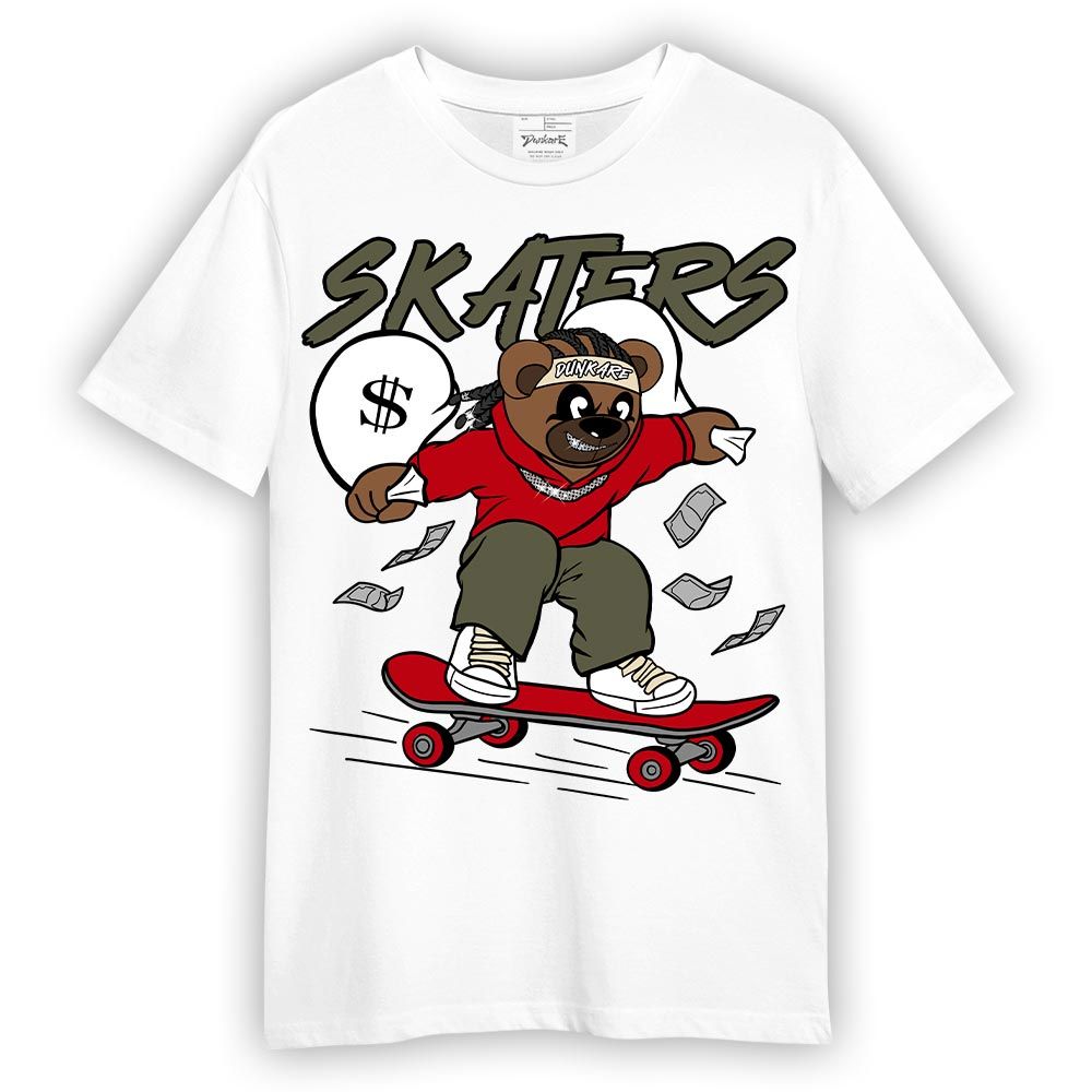 Shirt To Match Low OG Medium Olive 1s - Skaters Bear Shirt Unisex