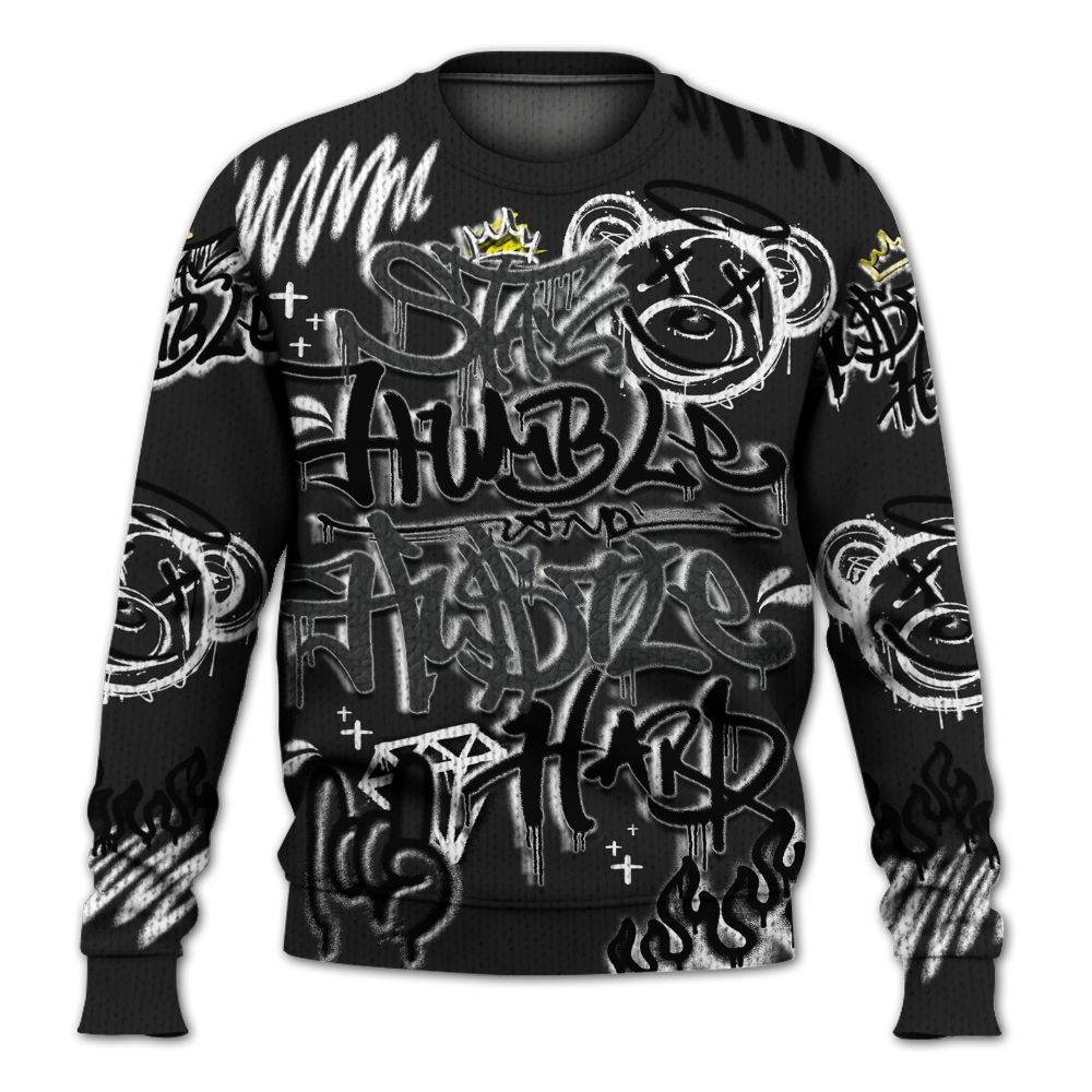 Knitted Sweater To Match Black Cat 3s - Humble Drip Streetwear Graffity