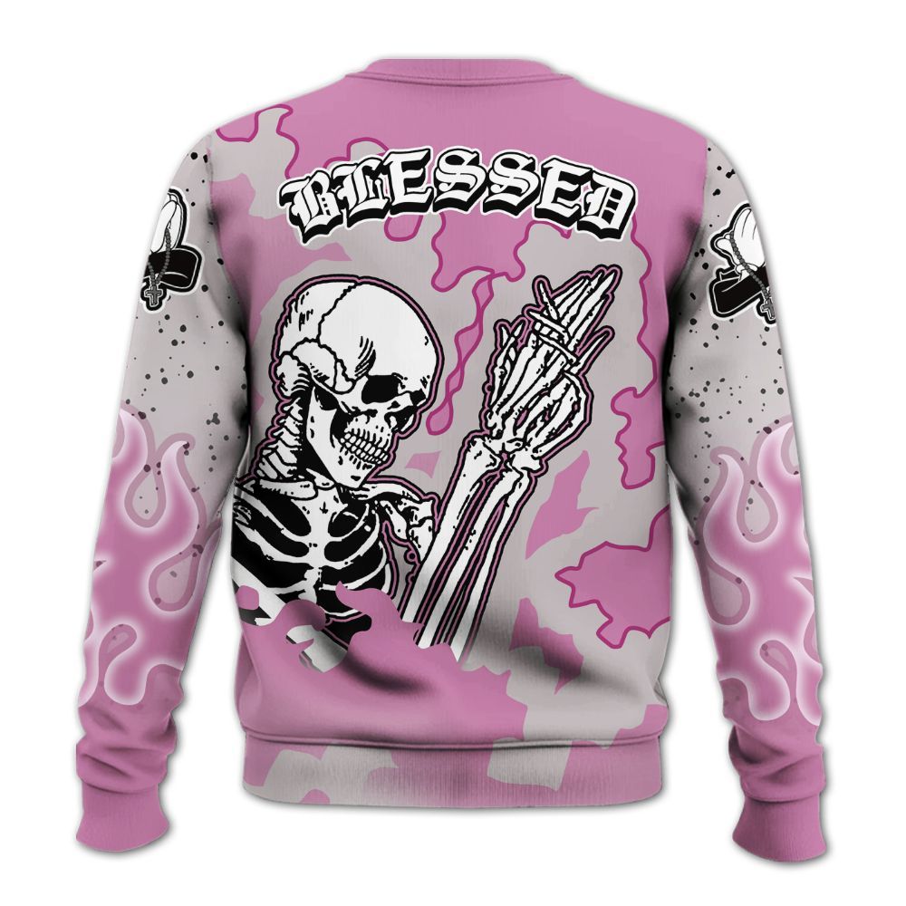 Sweatshirt To Match Neutral Grey Black White Orchid 4s - Prayed For Enemies Graphic Blessing All Over Print