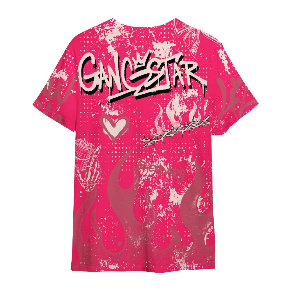 Shirt To Match A'One Hyper Pink Shirt, Lucky Money Paid In Full Graffiti All Over Print