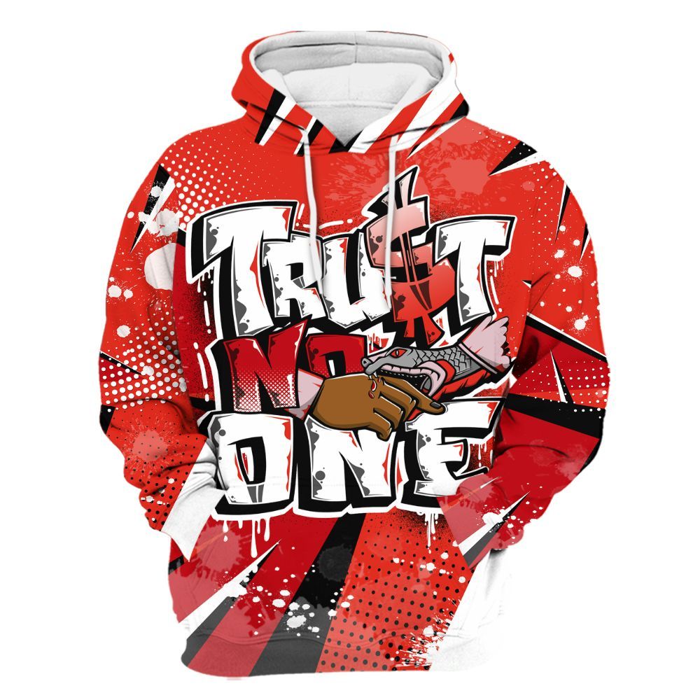 Hoodie To Match Air Force 1 Low GS Valentine's Day - Poly Trust No One Dripping All Over Print