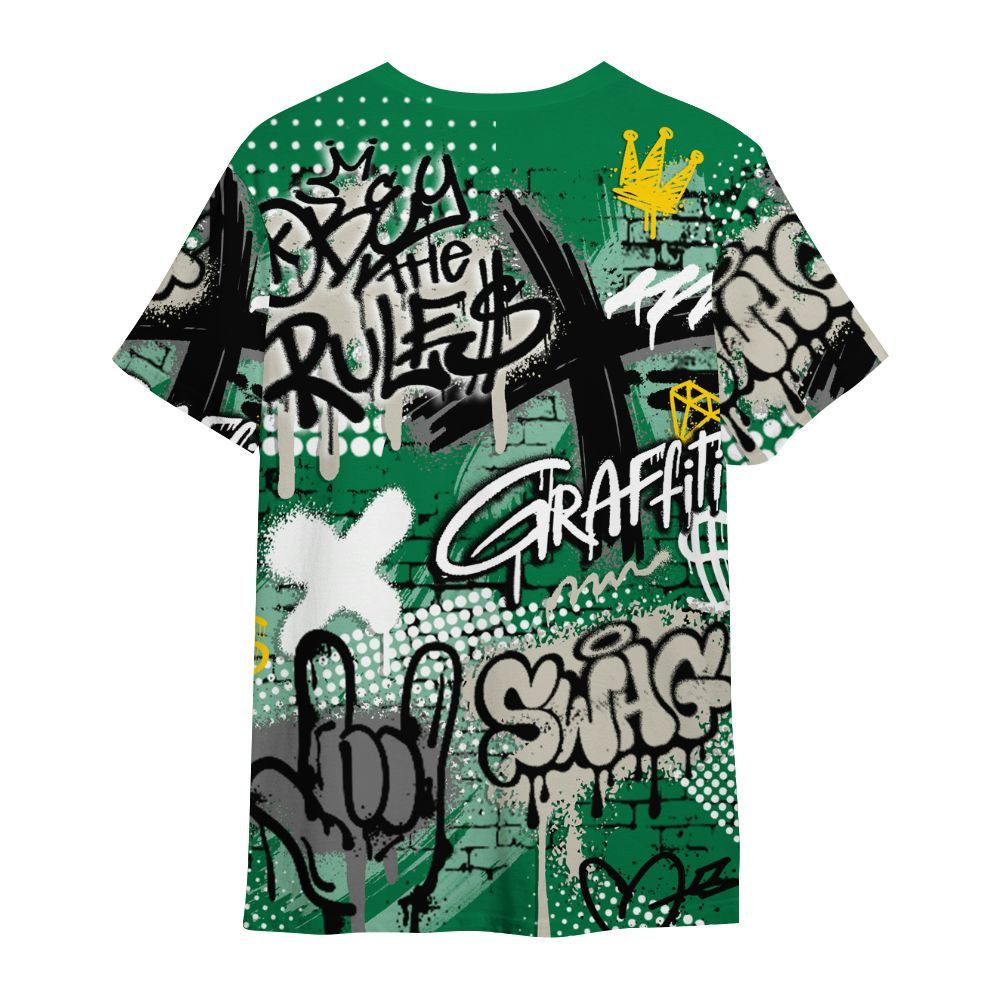 Shirt To Match Lucky Green 2s - True It Real Graffiti Streetwear All Over Print