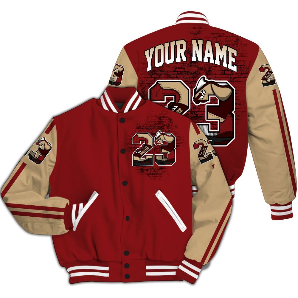 Varsity Jacket To Match Bin 23 3s - Custom Name Number 23 5s All Over Print