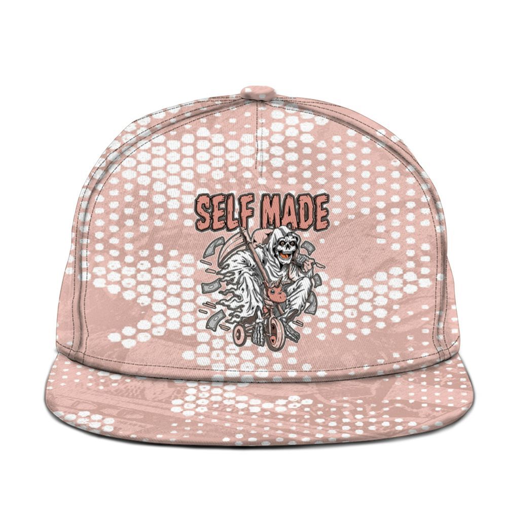 Snapback To Match Low Legend Pink 11s - Self Make Skeleton Banknotes Art Graphic