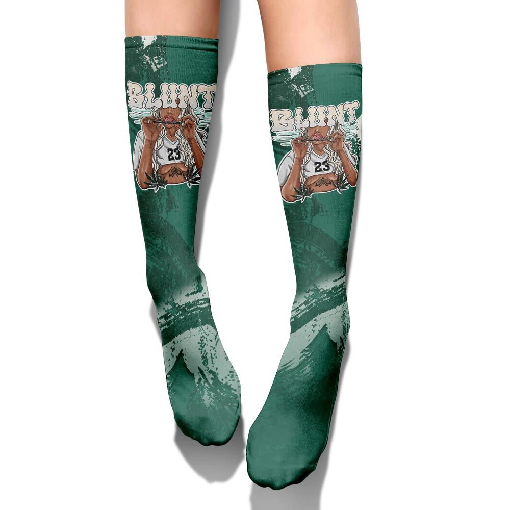 Sock To Match Oxidized Green 4s - Bluntz Unique Circle Splash