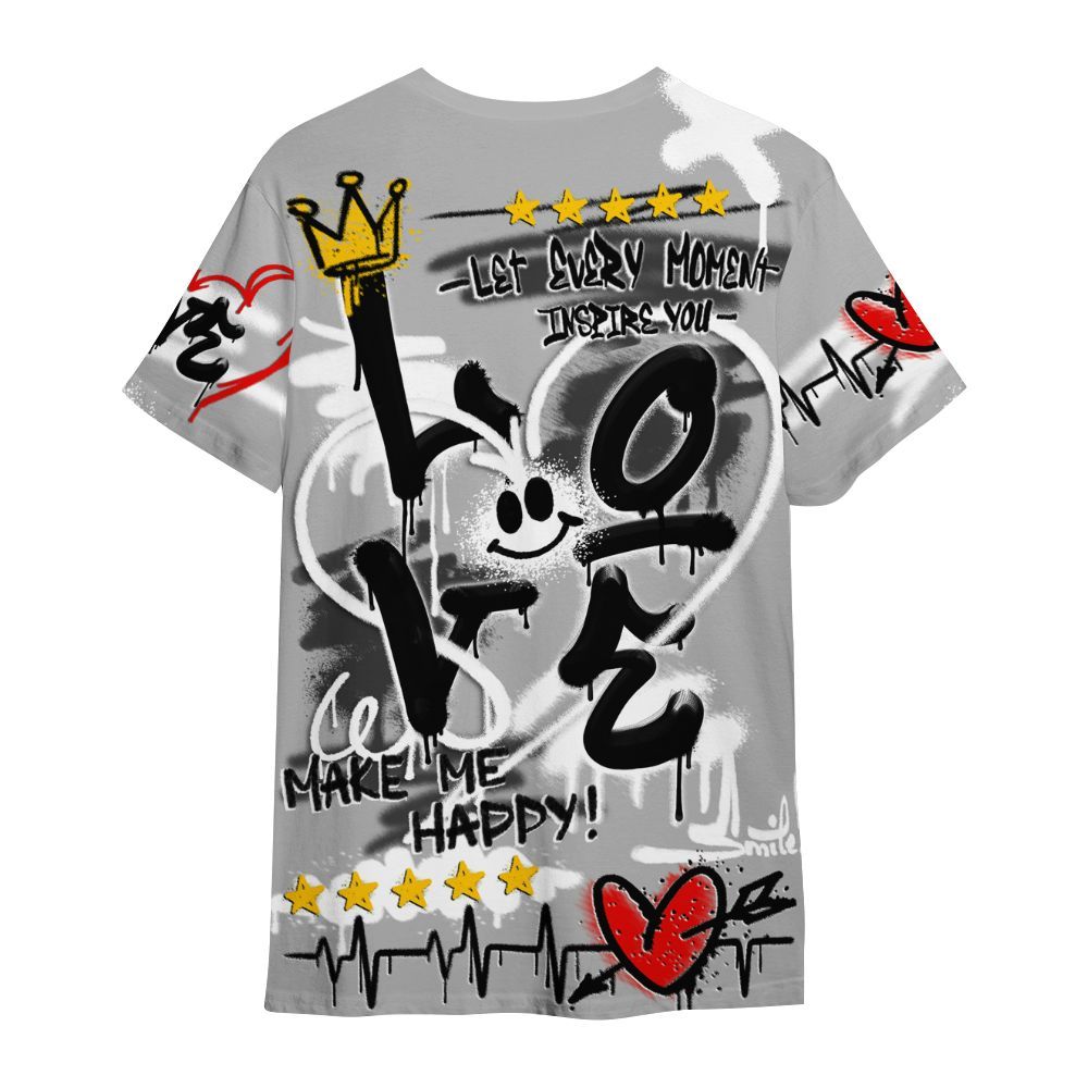 Shirt To Match NOCTA Black 2s - Happy Love Beats Graffiti Streetwear All Over Print