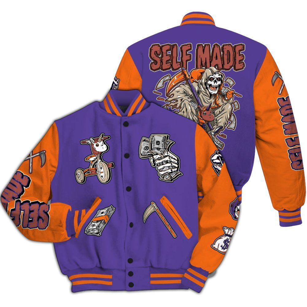 Varsity Jacket To Match Air Max Waffle SP Voltage Purple - Self Make Skeleton All Over Print