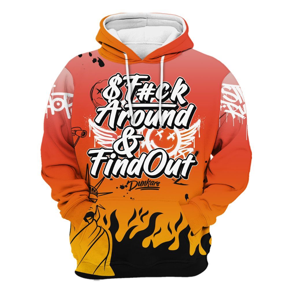 Hoodie To Match Dunk High Candy Corn - Graphic Fck Around Find Out All Over Print