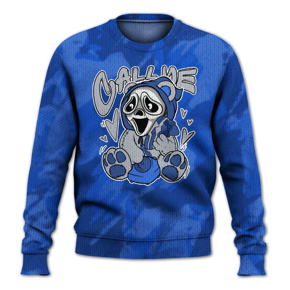 Knitted Sweater To Match Air Foamposite One Royal - Call Me Bear Abstract Halftone