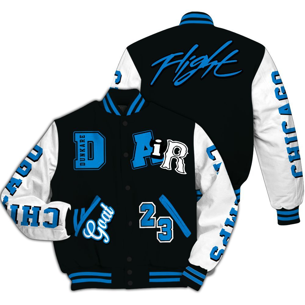 Varsity Jacket To Match High OG FragmentxULA White Black 1s - AIR Number 23 GOAT All Over Print