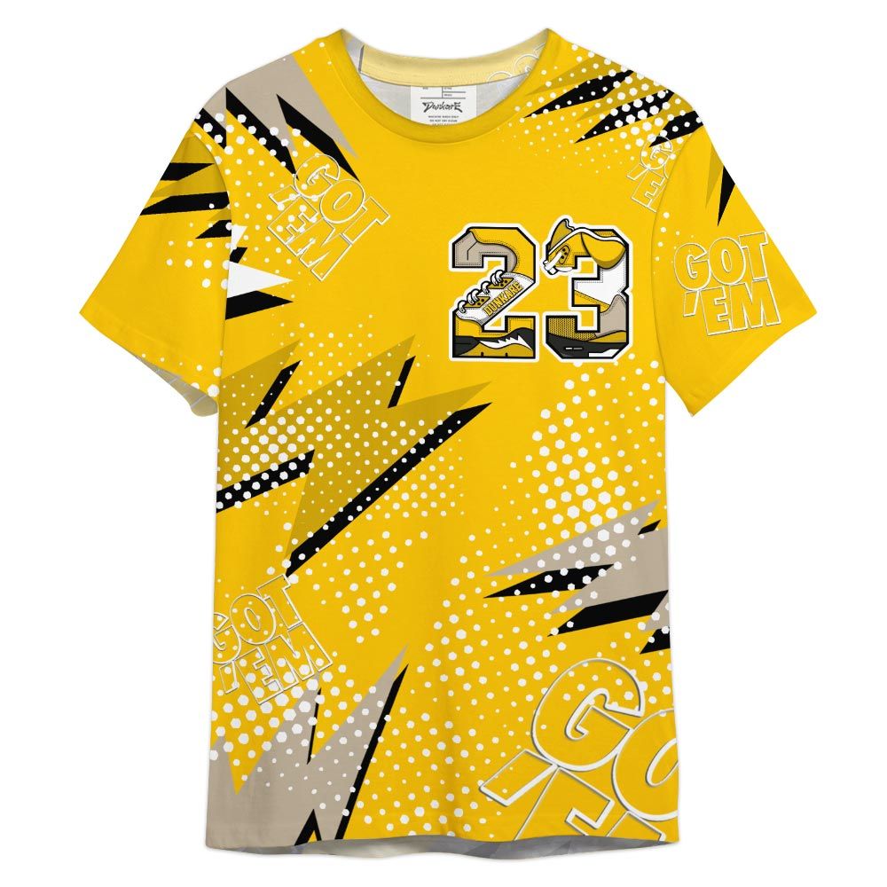 Dunkare Shirt Custom Name Number 23 5s Got'em, Vivid Sulfur 4s T-Shirt, To Match Sneaker Vivid Sulfur 4s Graphic Tee 1504 HDT