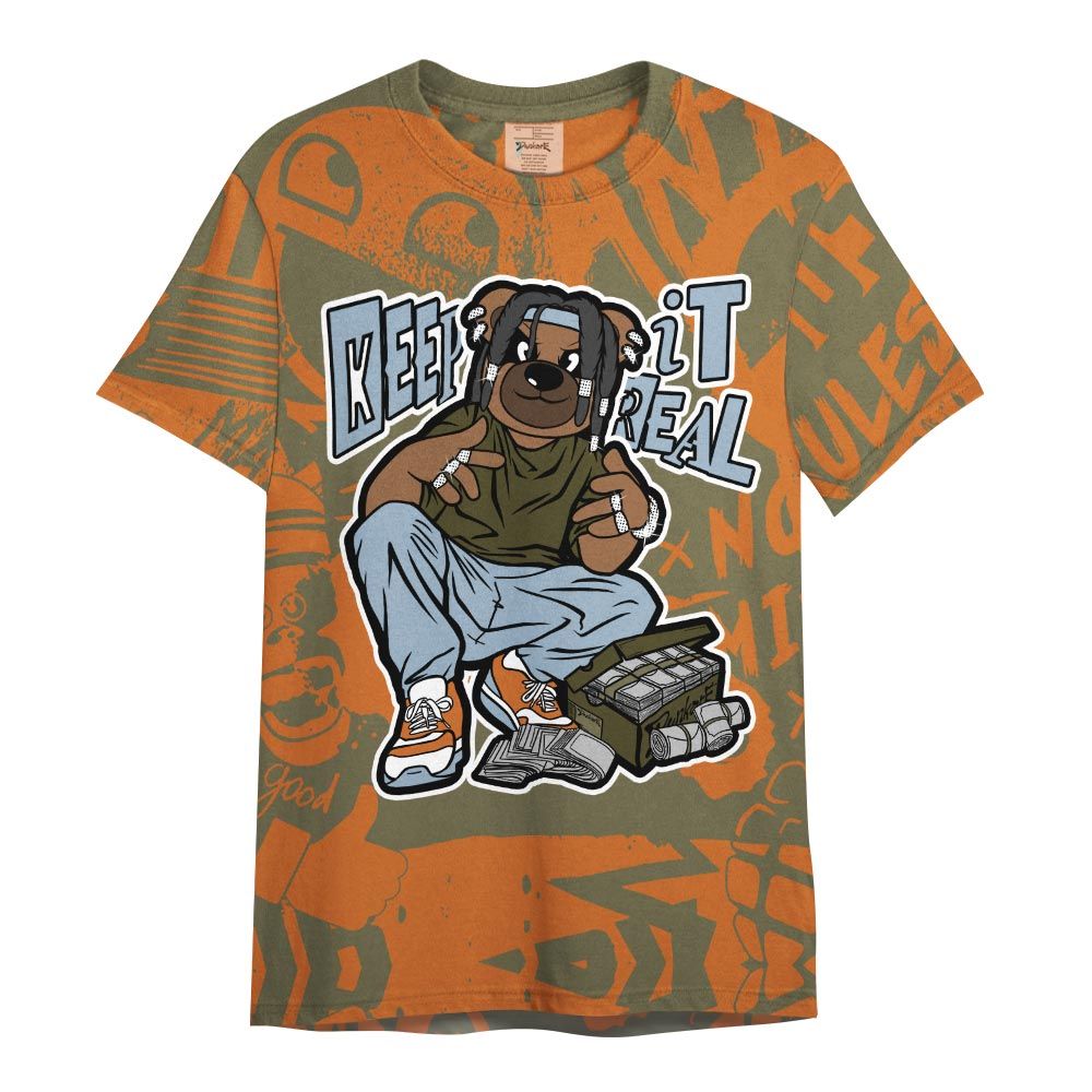 Shirt To Match Olive 5s - Keep_in Auth Bear Monogram Graffiti Shirt Unisex