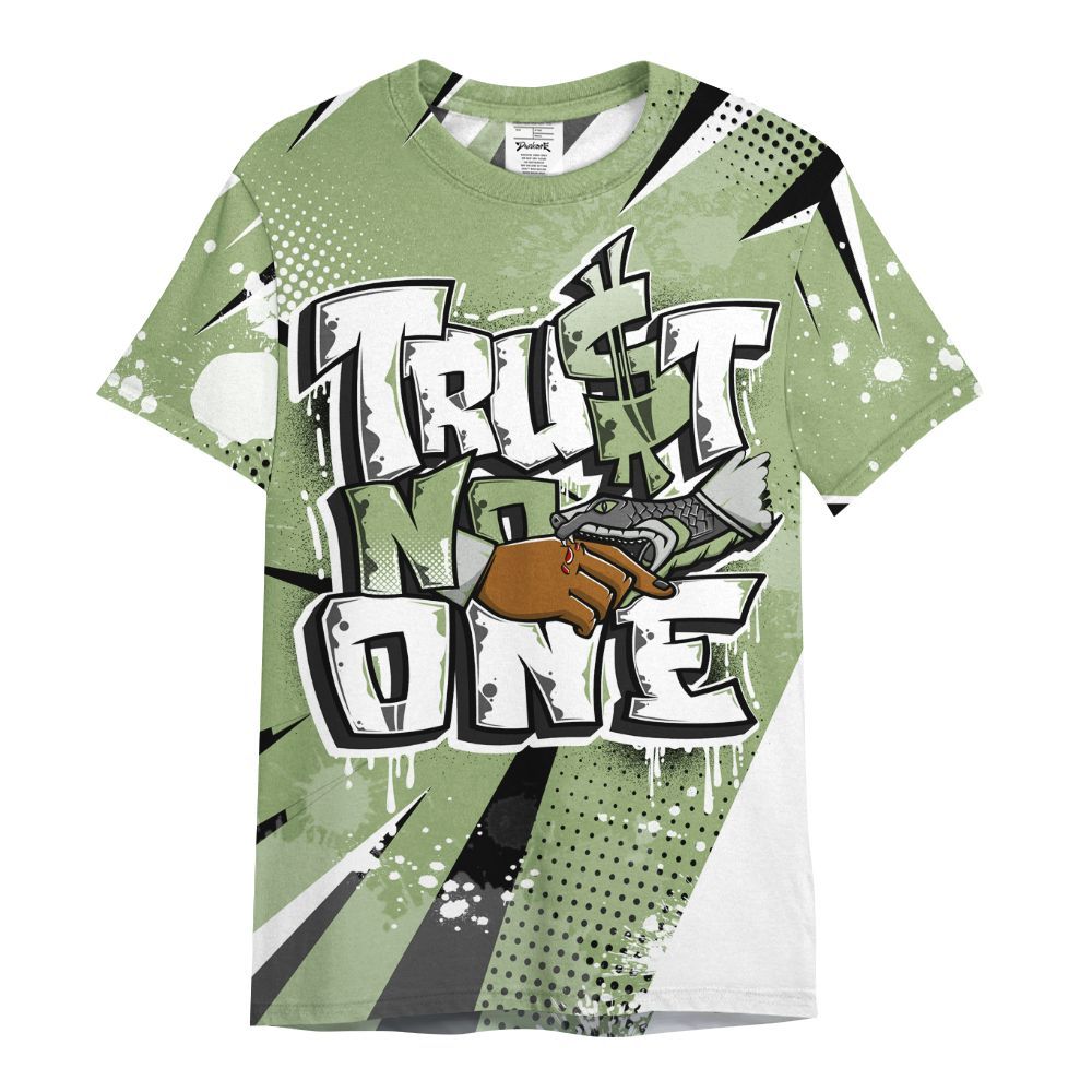 Shirt To Match Oil Green 4s - Poly Trust No One Dripping All Over Print