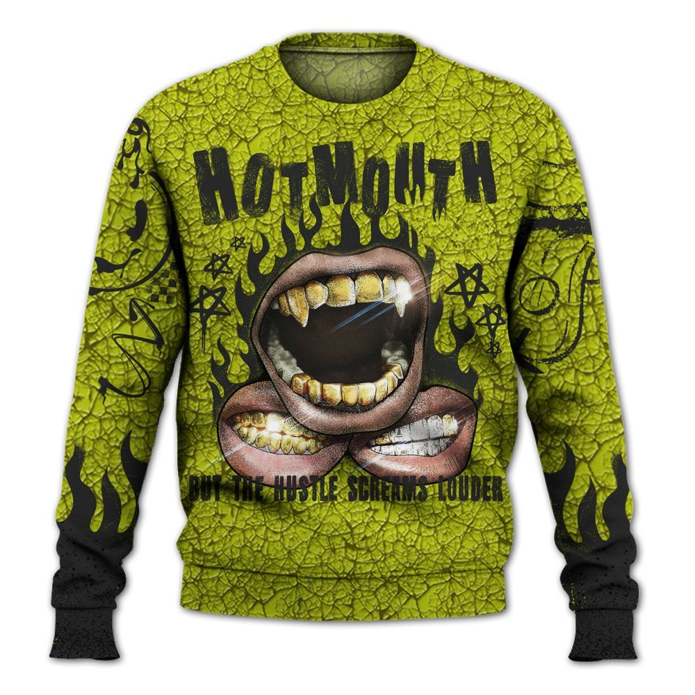Sweatshirt To Match Dunk Low QS Halloween Skull - Mouth Burning Street Style All Over Print