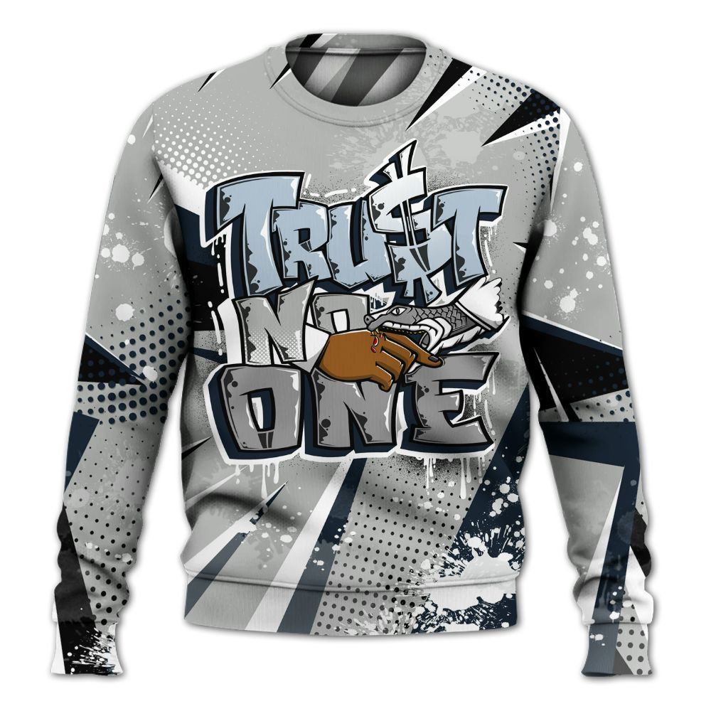 Sweatshirt To Match Retro Georgetown 6s - Poly Trust No One Dripping All Over Print