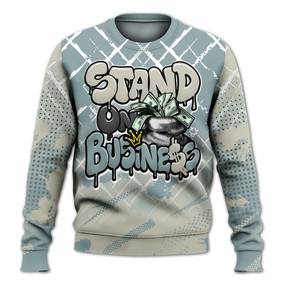 Sweatshirt To Match AMM Low 17s - Halftone Stand Business Dripping All Over Print