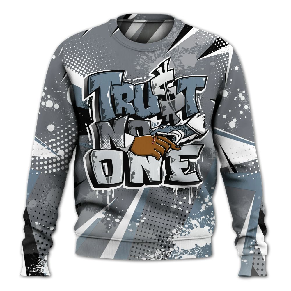 Sweatshirt To Match Air Max DN Silver Bullet - Poly Trust No One Dripping All Over Print