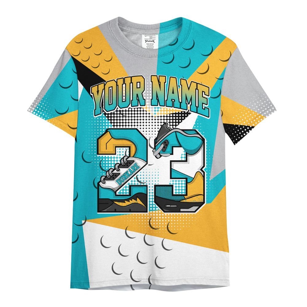 Shirt To Match Retro Aqua 5s - Poly Custom Name Number 23 5s All Over Print