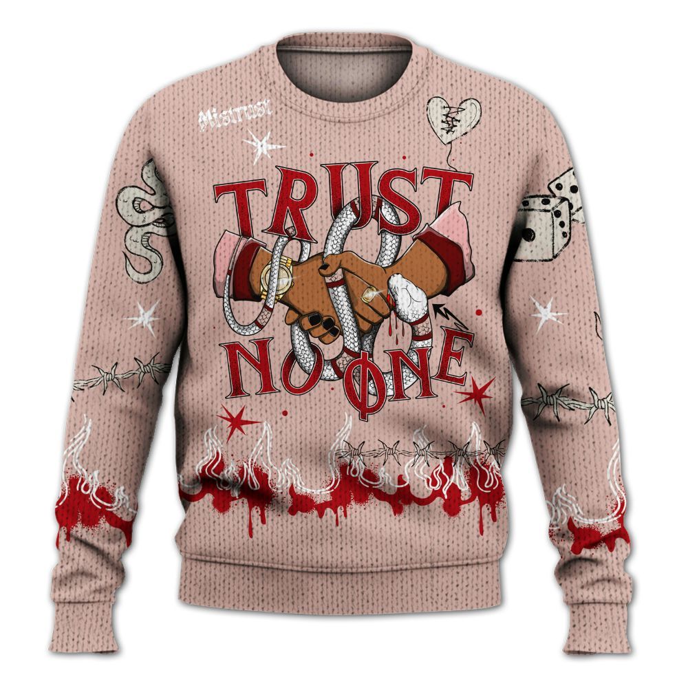 Knitted Sweater To Match Low Valentines Day 1s - Trust No One Snake-Bite Doodle Crayon