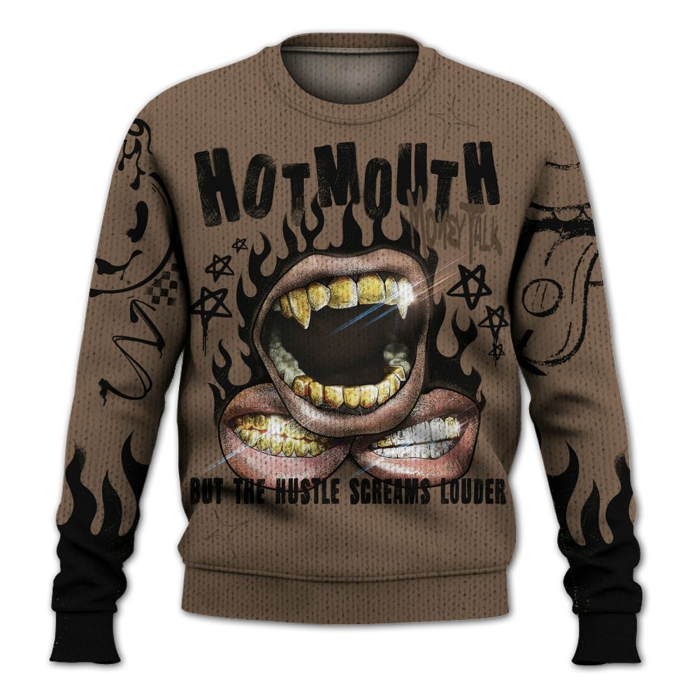 Knitted Sweater To Match Dark Mocha Jack - Mouth Burning Street Style