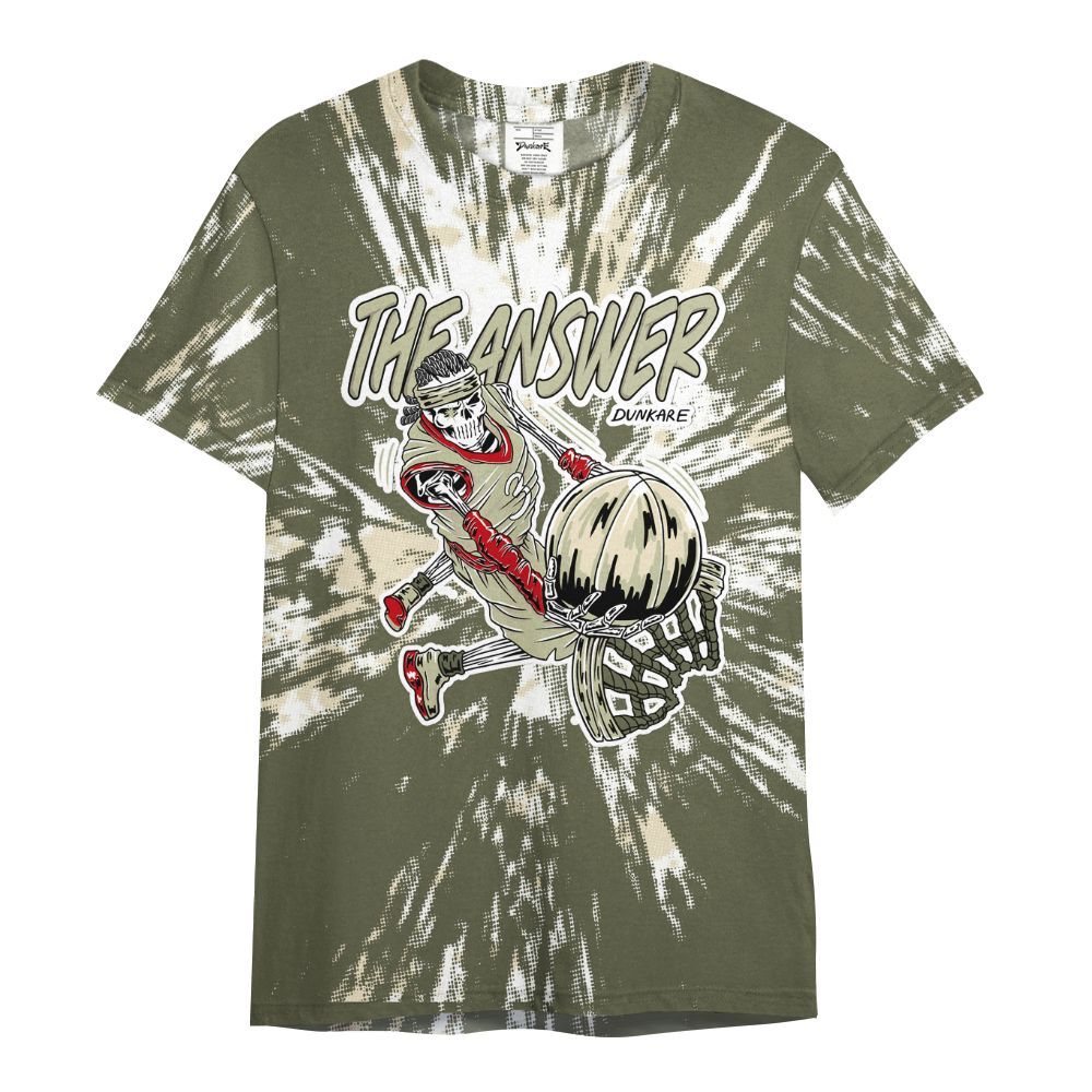 Shirt To Match Low OG Medium Olive 1s - The Answer Skeleton Luxury All Over Print