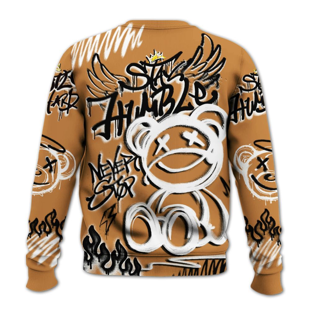 Sweatshirt To Match Dunk Low Nature Wheat Suede - Humble Drip Streetwear Graffity All Over Print