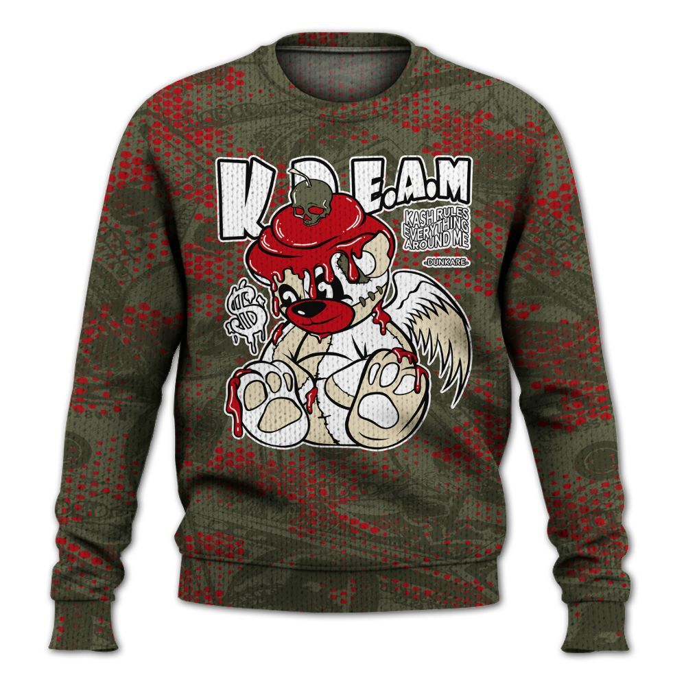 Knitted Sweater To Match Low OG Medium Olive 1s - Loot Bear