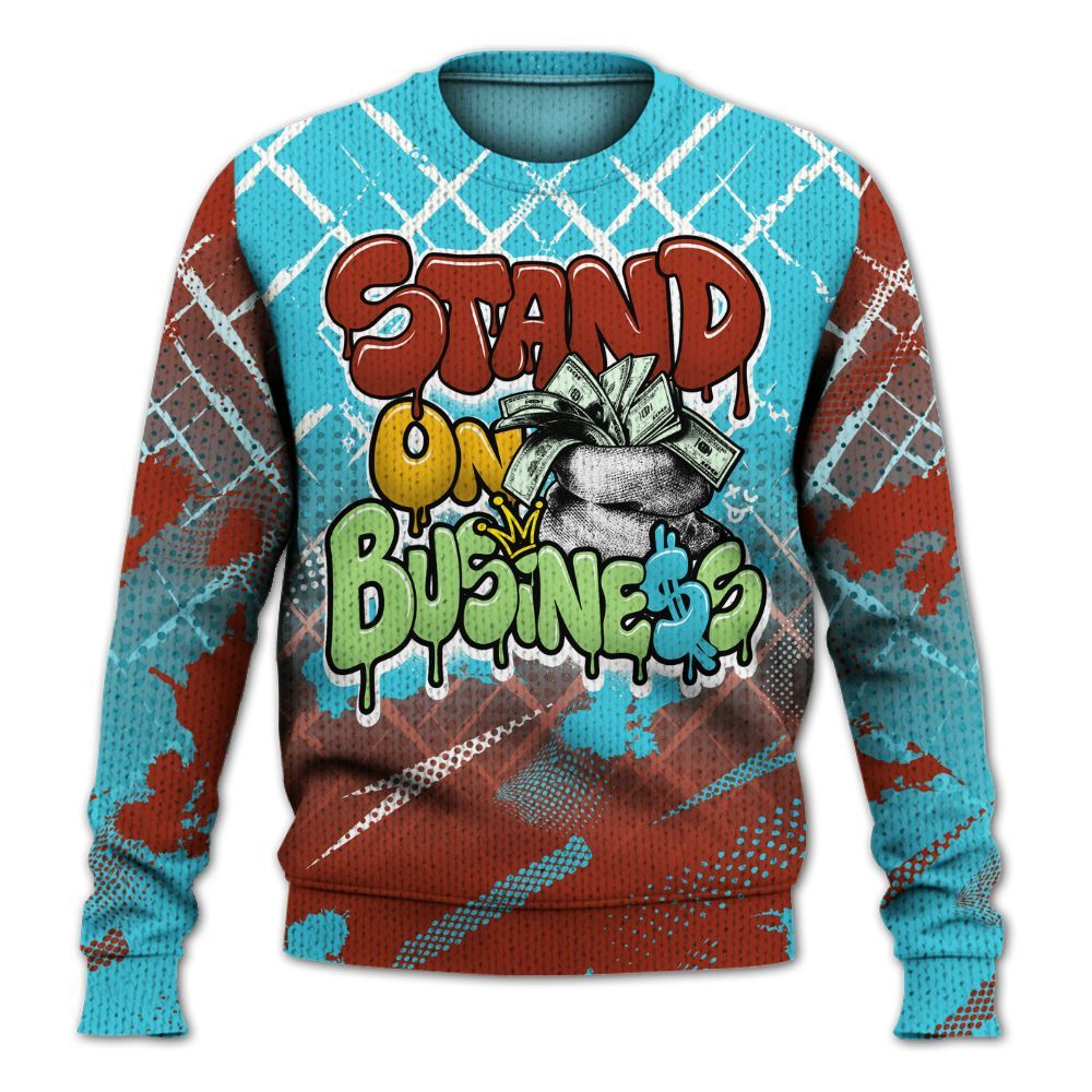 Knitted Sweater To Match SB Dunk Di'Orr Greenwood - Halftone Stand Business Dripping