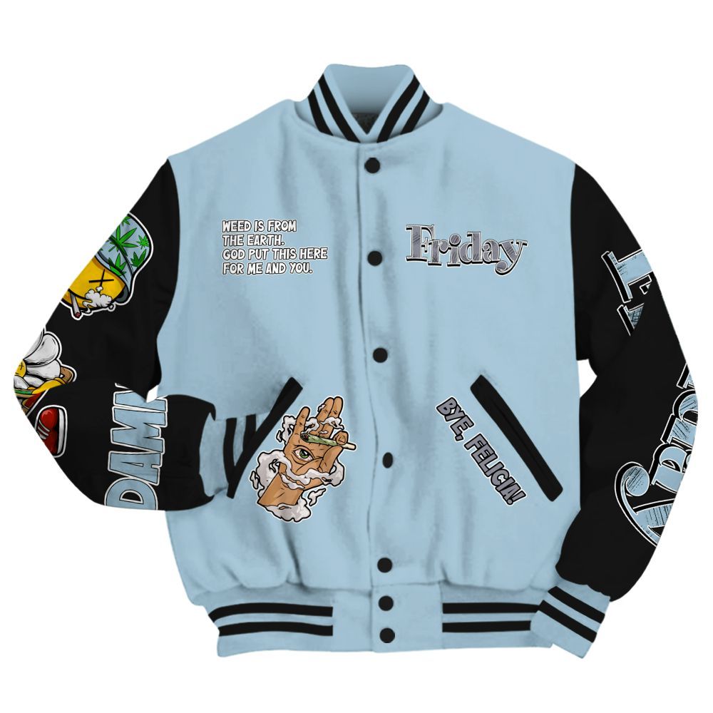 Varsity Jacket To Match Chambray 7s - Friday Sneaker Stress Style All Over Print