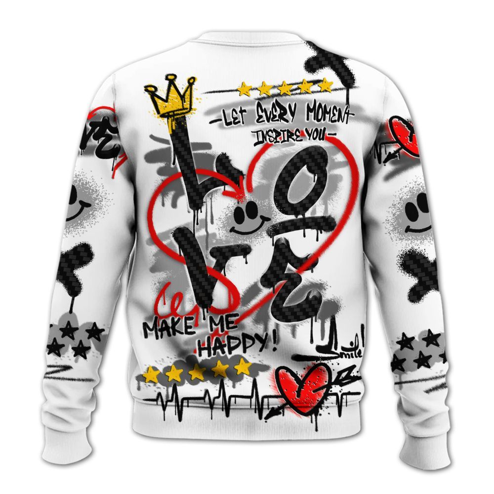 Sweatshirt To Match Kobe 9 EM Protro Halo - Happy Love Beats Graffiti Streetwear All Over Print