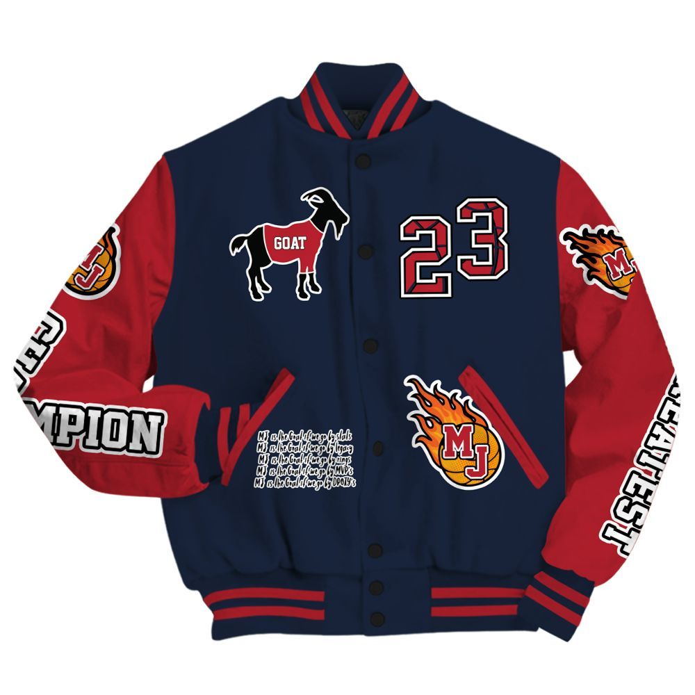 Varsity Jacket To Match Dunk Low COJP What The 2024 - 23 G.0.A.T Jump Up Basketball All Over Print