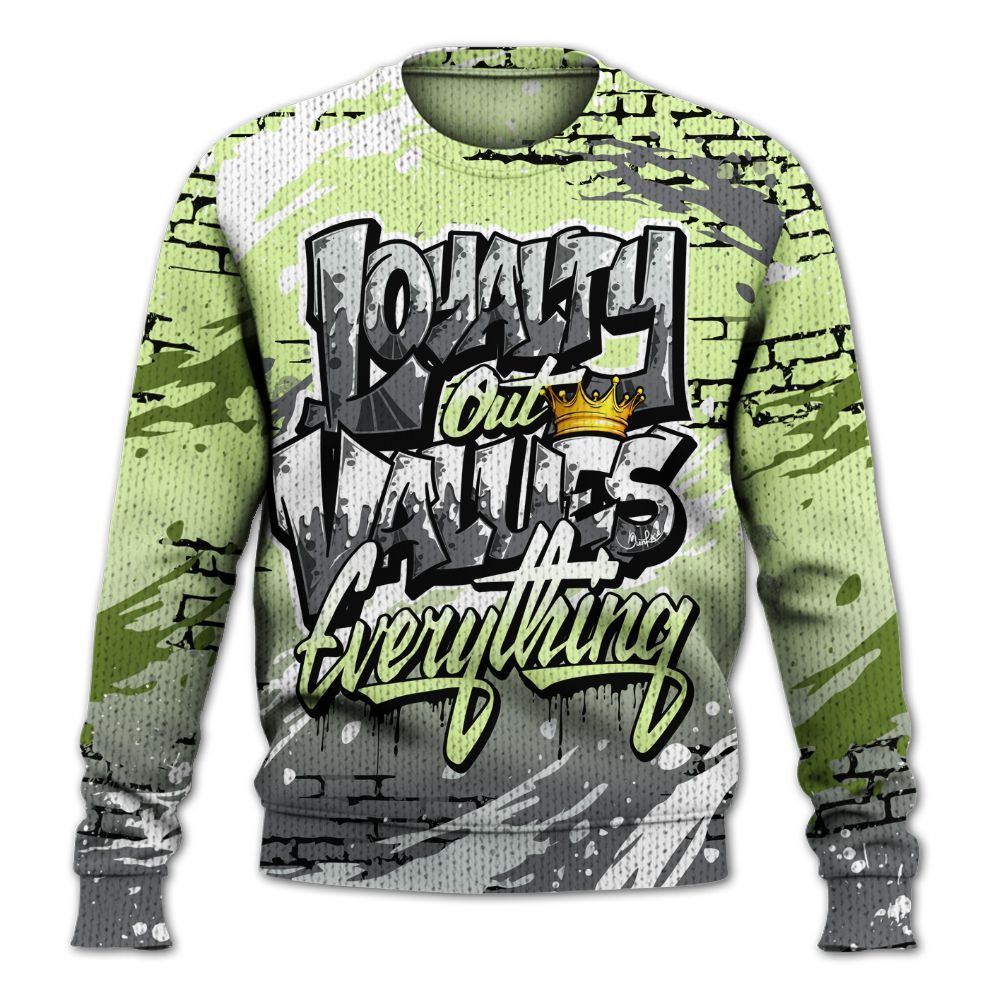 Knitted Sweater To Match Smoke Grey Volt TR 1s - Values Of Loyalty Drip