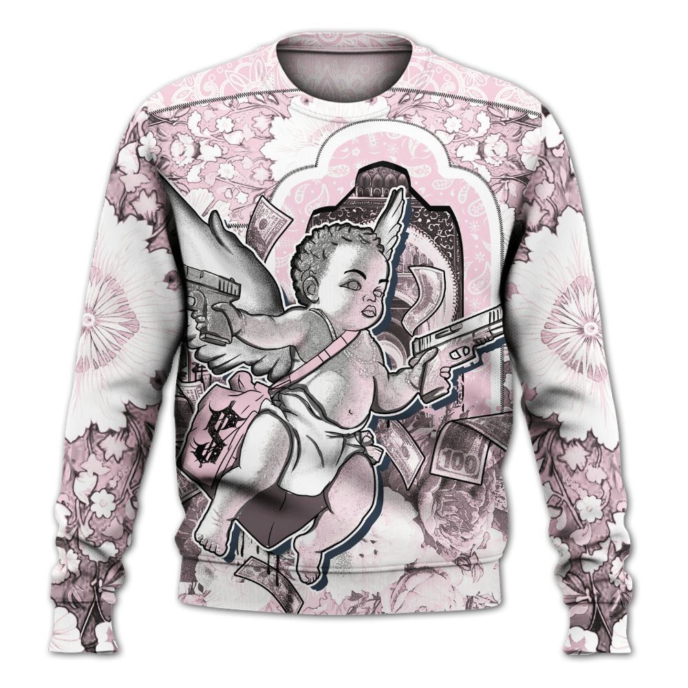 Sweatshirt To Match Orchid 4s - Angel Money Bag All Over Print